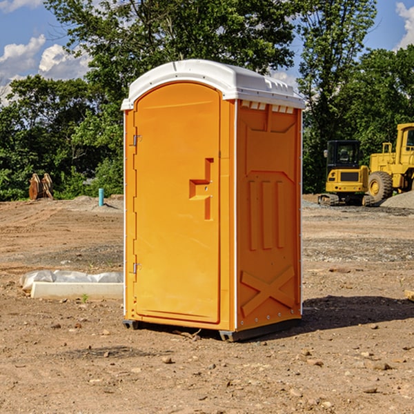 how often are the porta potties cleaned and serviced during a rental period in Alpha IL